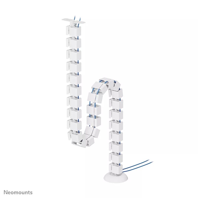 Neomounts Cable Spine, kaapelirunko ruuvikiinnityksellä, 129cm, valkoinen