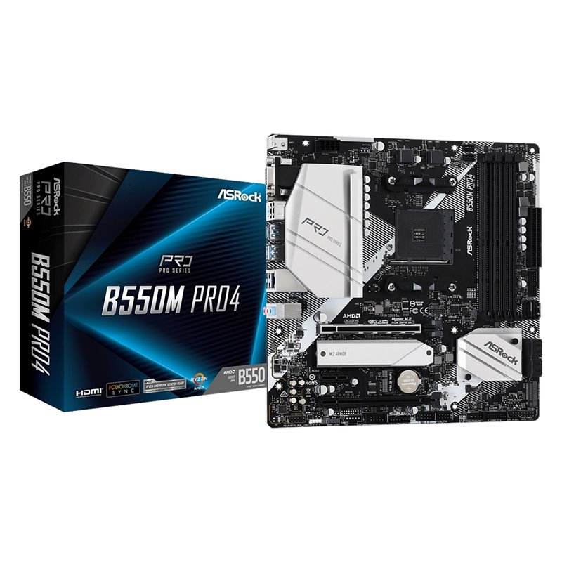 ASRock (Outlet) B550M Pro4, mATX-emolevy