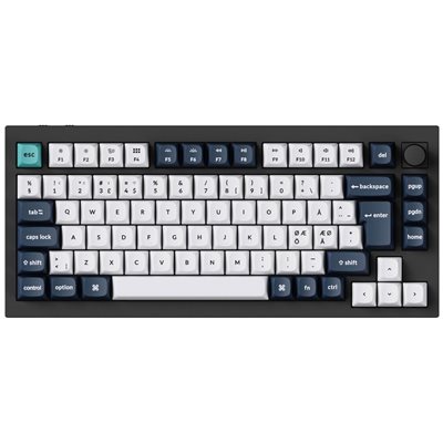 Keychron (Outlet) Q1 Max, langaton mekaaninen näppäimistö, 75%, Gateron Jupiter Brown, Carbon Black