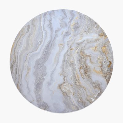 Arozzi ZONA Floor Pad, White Marble -tuolimatto, valkoinen/harmaa