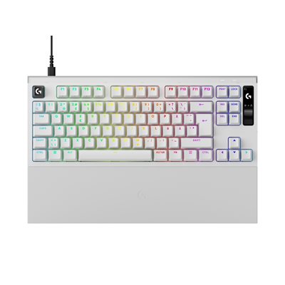 Logitech PRO X2 RAPID -pelinäppäimistö, magneettiset analogikytkimet, valkoinen
