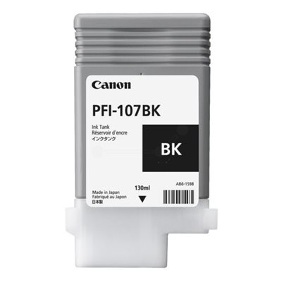 Canon PFI-107 BK -mustesäiliö, valokuvamusta, 130ml