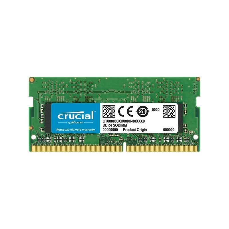 Crucial 16GB (1 x 16GB) DDR4 2400MHz, SO-DIMM, CL17, 1.20V, vihreä