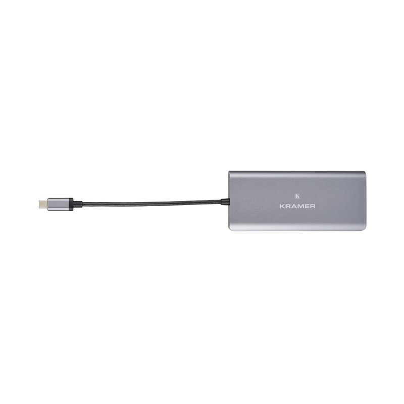 Kramer KDock-2, USB-C -hubi/moniporttiadapteri, harmaa/musta