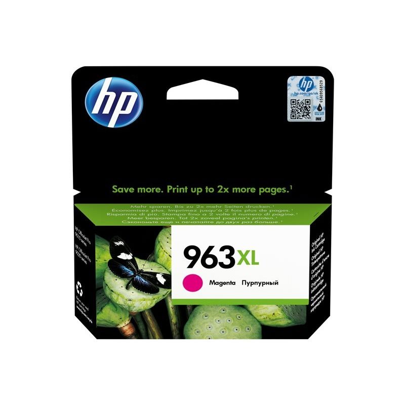 HP 963XL -mustepatruuna, magenta, jopa 1600 sivua
