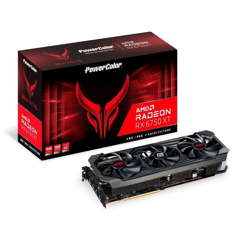 PowerColor Radeon RX 6750 XT Red Devil -näytönohjain, 12GB GDDR6