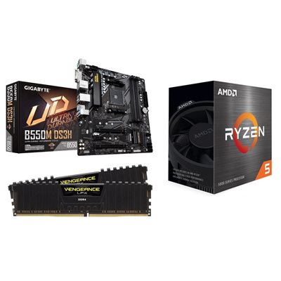Gigabyte B550M DS3H + Ryzen 5 5500 + 16GB DDR4 3200MHz (Bundletarjous!)