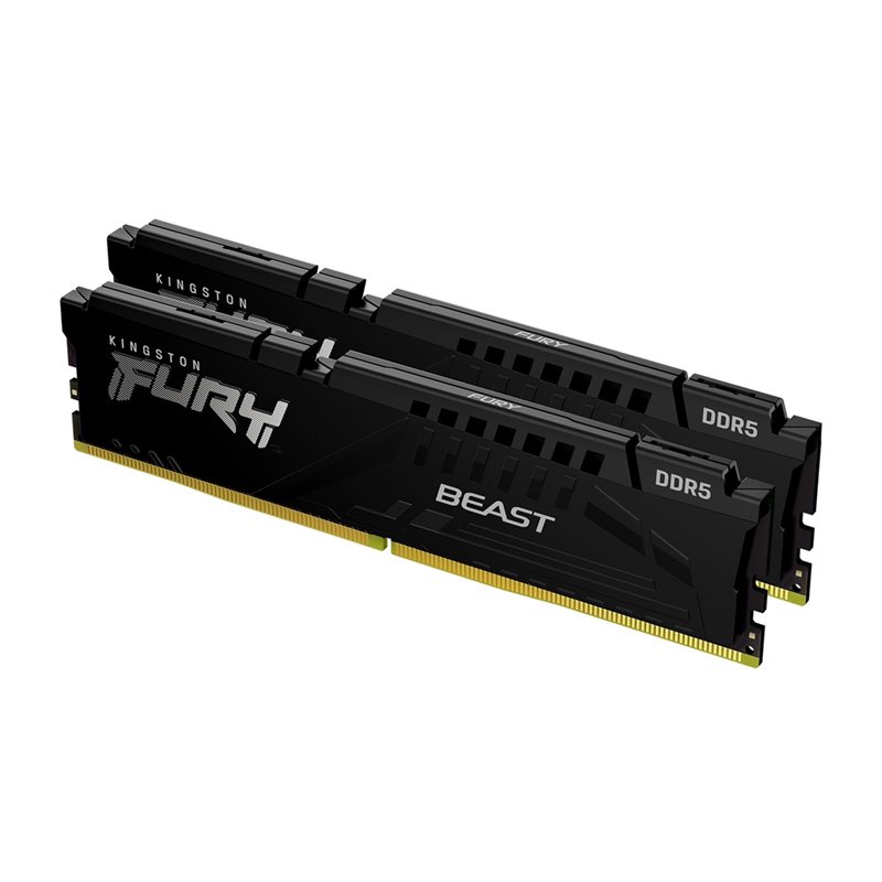 Kingston 64GB (2 x 32GB) FURY Beast, DDR5 6400MHz, CL32, 1.40V, musta