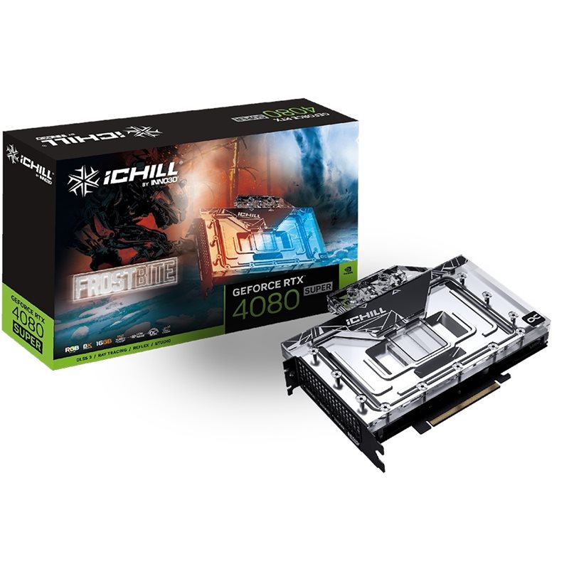 INNO3D GeForce RTX 4080 SUPER iCHILL Frostbite -näytönohjain, 16GB GDDR6X