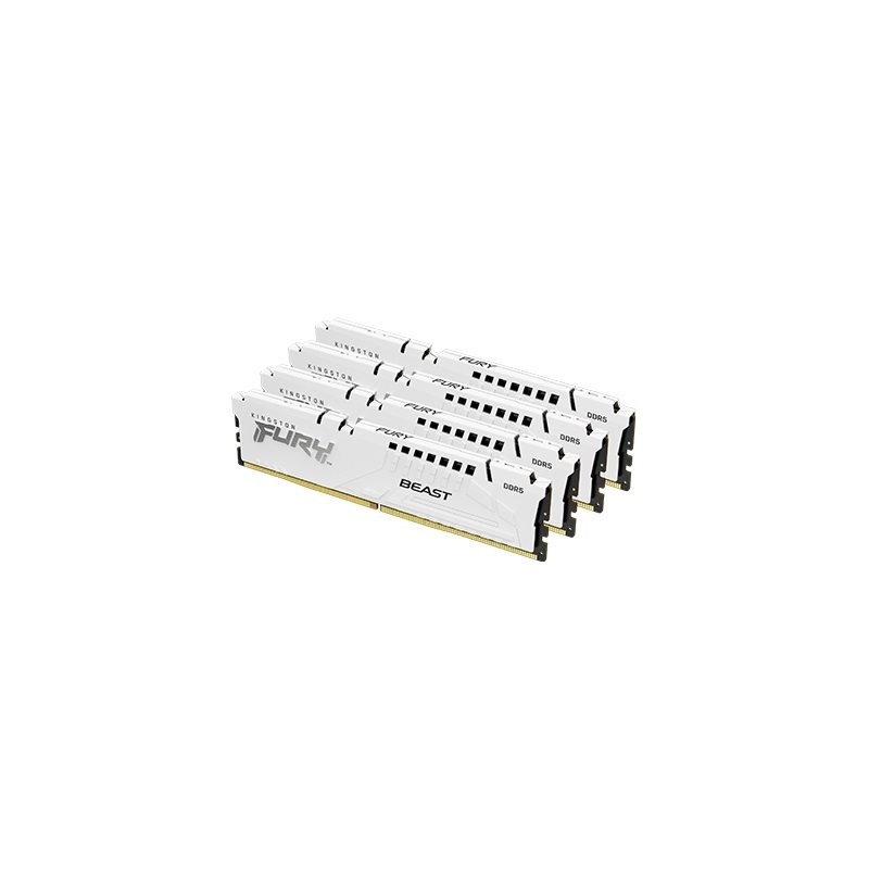 Kingston (Outlet) 64GB (4 x 16GB) FURY Beast White, DDR5 6000MHz, CL40, 1.35V, valkoinen