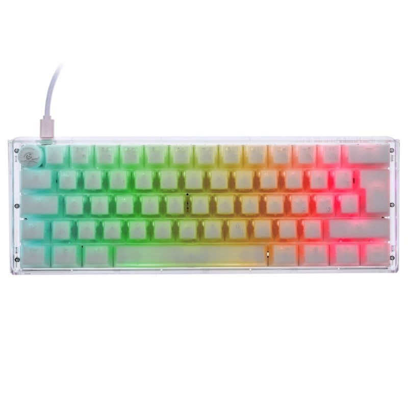 Ducky (Outlet) One 3 - Aura White Nordic - Mini 60% - Cherry Silent Red, mekaaninen näppäimistö