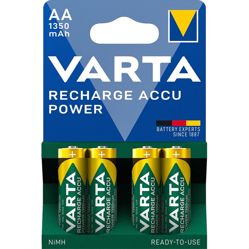 Varta AA/LR06 -akkuparisto, 1350mAh, 4kpl