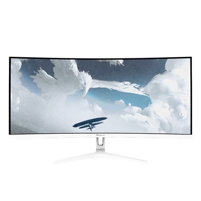Arozzi 34" Nova VA, 165Hz (OC) UWQHD -pelimonitori, valkoinen