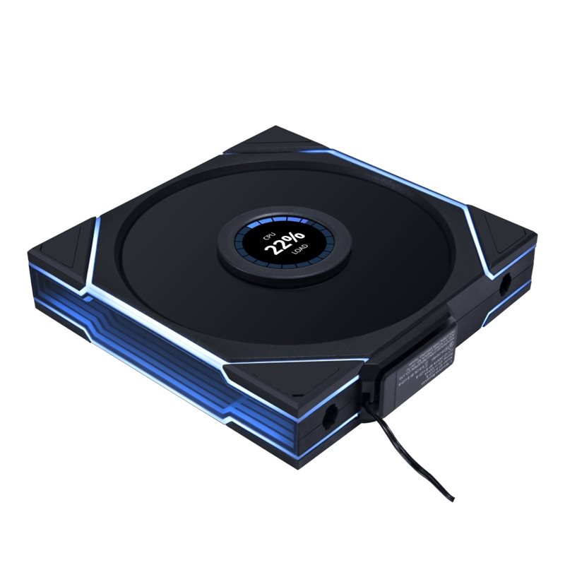 Lian Li (Outlet) UNI FAN TL LCD Wireless 140 - Reverse Blade, 140mm PWM-laitetuuletin, musta