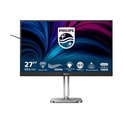 Philips 27" 4000 series 27B2U4601/00, 120Hz QHD-monitori, musta/hopea