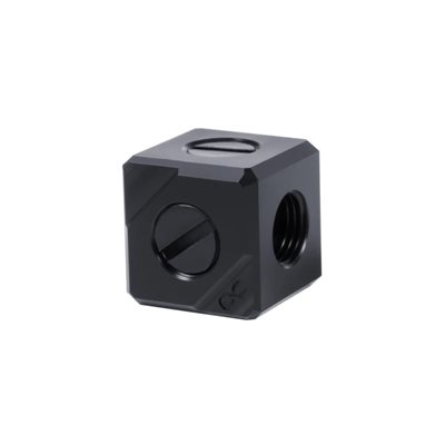Alphacool Eiszapfen connection terminal 5-way, G1/4 IG, Black Acetal