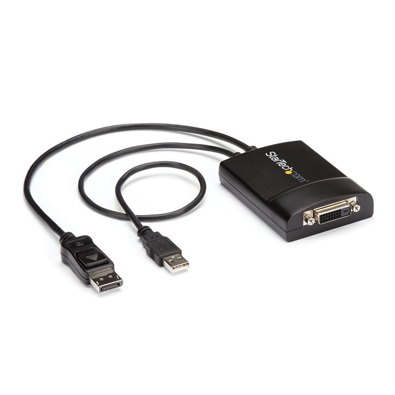StarTech.com DisplayPort 1.2 -> DVI-D Dual Link -adapteri, USB-A lisävirralla, musta