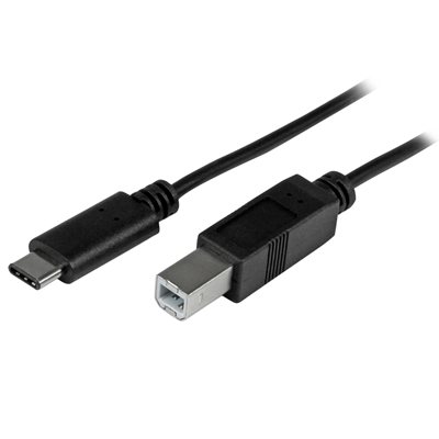 StarTech.com 2.0 USB-C - USB-B -kaapeli, 0,5m, musta