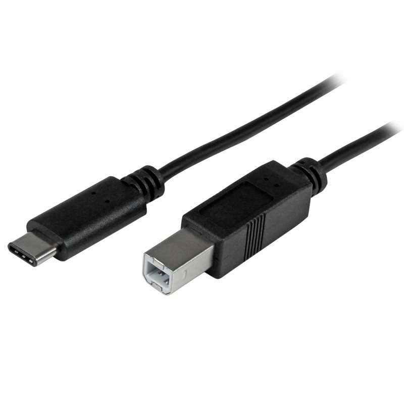 StarTech.com 2.0 USB-C - USB-B -kaapeli, 0,5m, musta