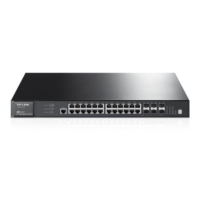 TP-Link T3700G-28TQ, JetStream 24 -porttinen Gigabit -kytkin, L3-hallittava