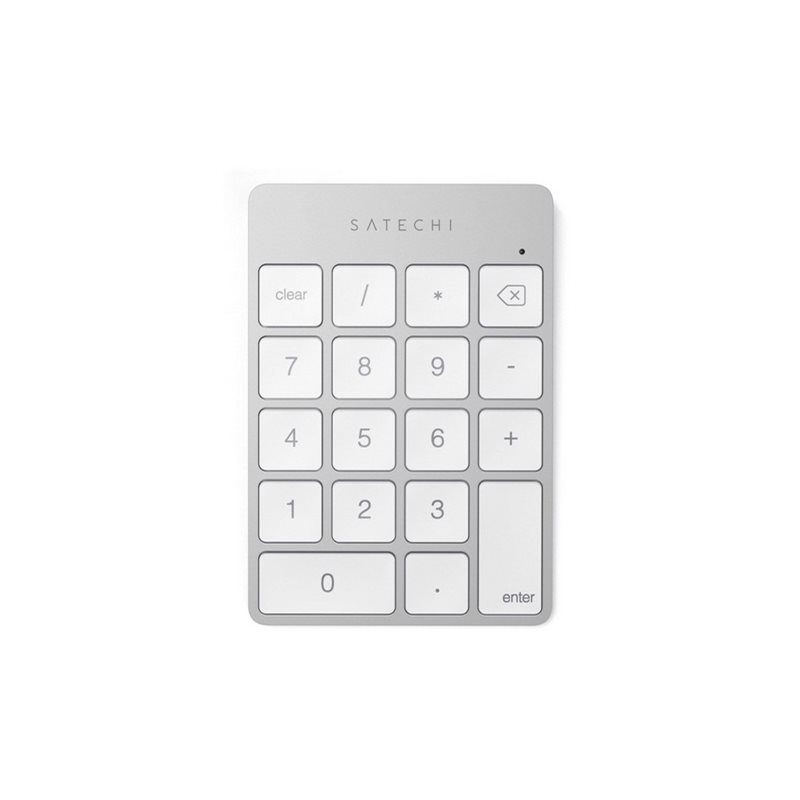 Satechi Aluminum Slim Rechargeable Bluetooth Keypad, langaton numeronäppäimistö, hopea