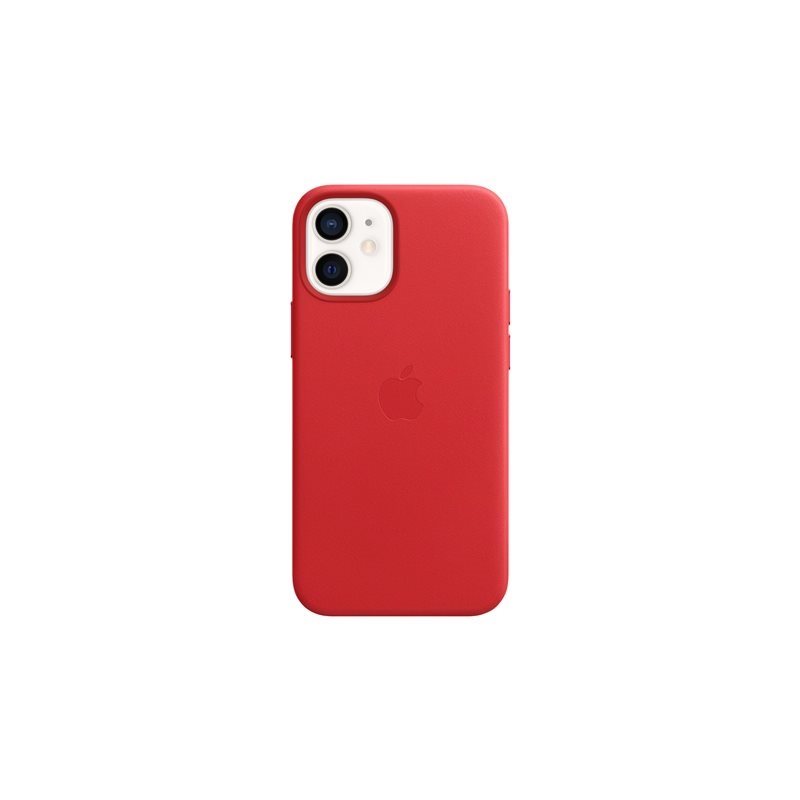 Apple Leather Case with MagSafe, nahkainen suojakuori, iPhone 12 mini, PRODUCT RED