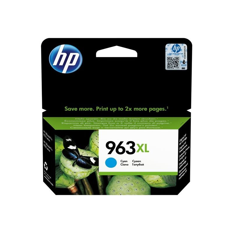 HP 963XL -mustepatruuna, sinivihreä, jopa 1600 sivua
