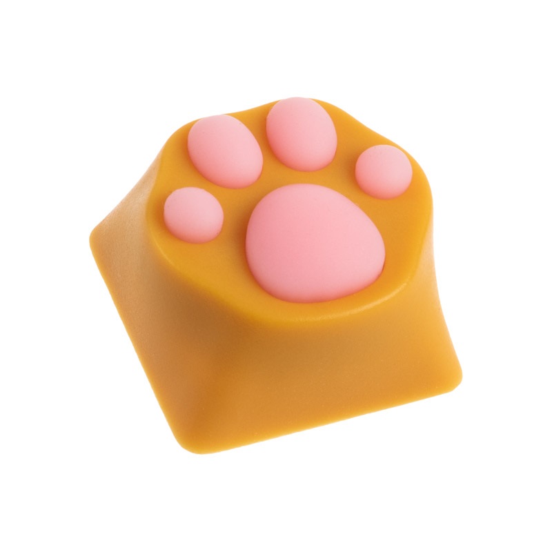 ZOMOPLUS ABS Keycap - Kitty Paw -näppäinhattu, oranssi/pinkki