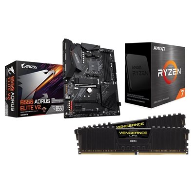 Gigabyte B550 AORUS ELITE V2 + Ryzen 7 5700X + 16GB DDR4 3600MHz (Bundletarjous!)