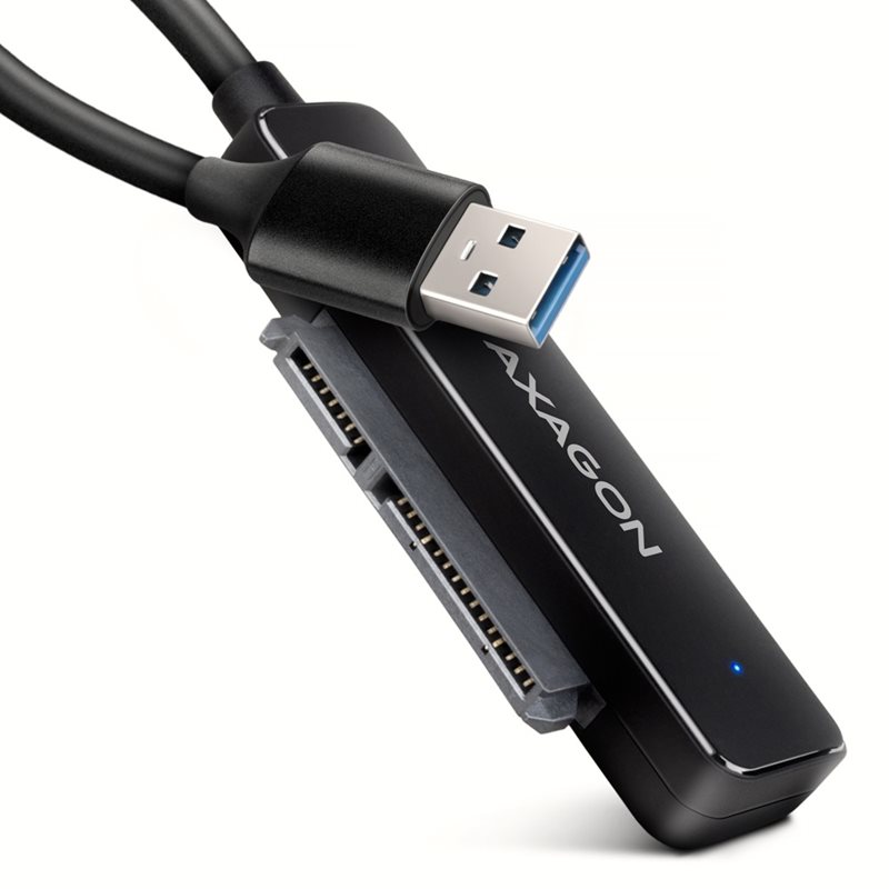 AXAGON 3.2 Gen1 USB-A -adapteri 2.5" SATA III 6G HDD/SSD:lle, musta