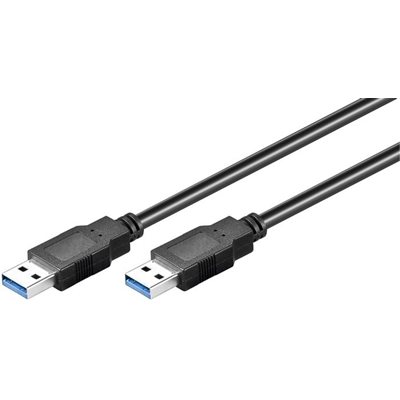 MicroConnect 3.2 Gen1 USB-A -kaapeli, 1m, musta