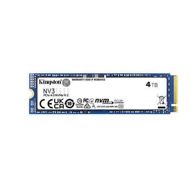 Kingston 4TB NV3 PCIe 4.0 NVMe SSD-levy, M.2 2280, 6000/5000 MB/s