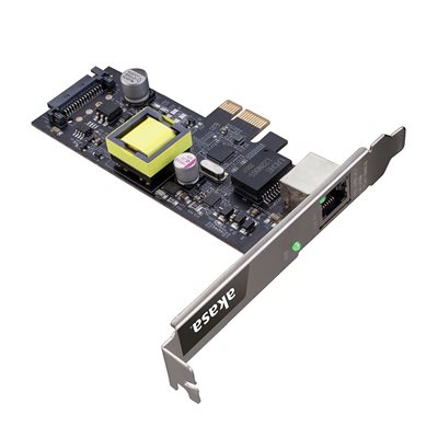 Akasa 2.5 Gigabit Ethernet 1x RJ-45 -verkkokortti, PCIe, PoE-tuella