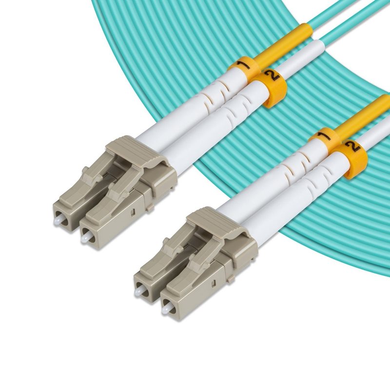 MicroConnect Optinen kuitukaapeli, LC -> LC, Multimode, Duplex, OM3, 100m, sininen