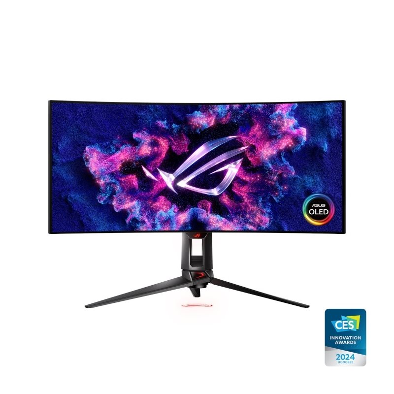 Asus (Outlet) 34" ROG Swift OLED PG34WCDM, kaareva 240Hz UWQHD-pelimonitori, musta/harmaa
