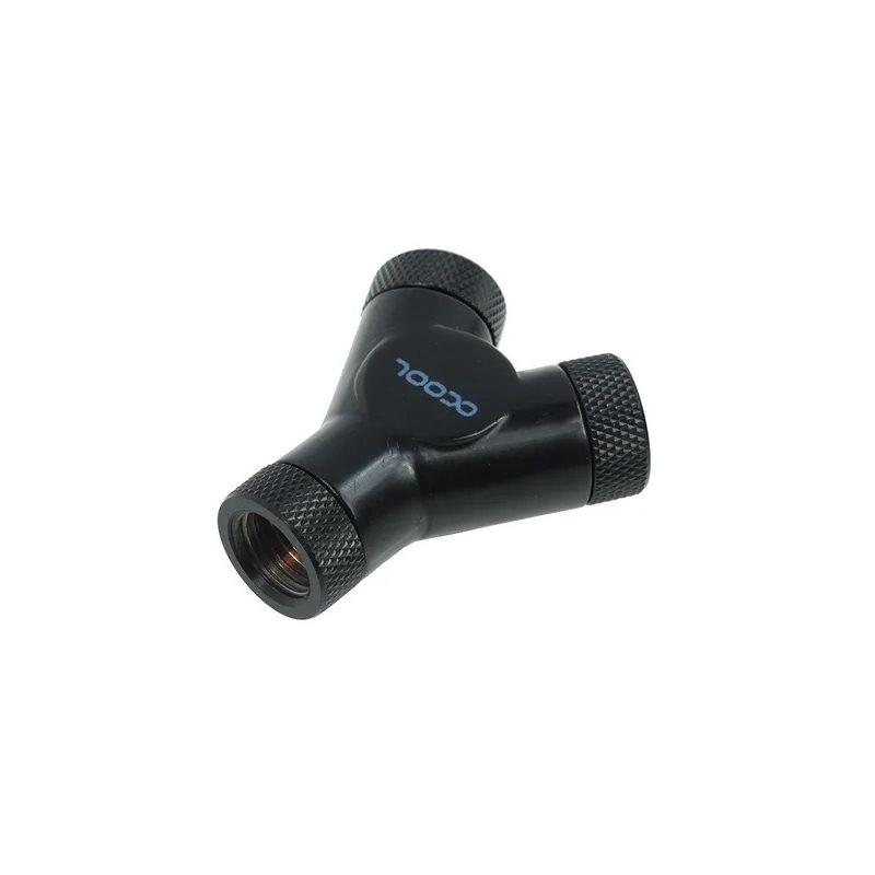 Alphacool HF Y-connector - G1/4 kierrettävä, 3x sisäkierre, Deep Black