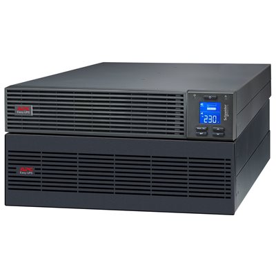 APC 5000VA/5000W Easy UPS On-Line SRV -UPS-laite, 5U, 1P + N + E, musta