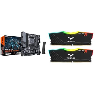 Gigabyte B550M GAMING X WIFI6 + 16GB RGB DDR4 3200MHz -tuotepaketti