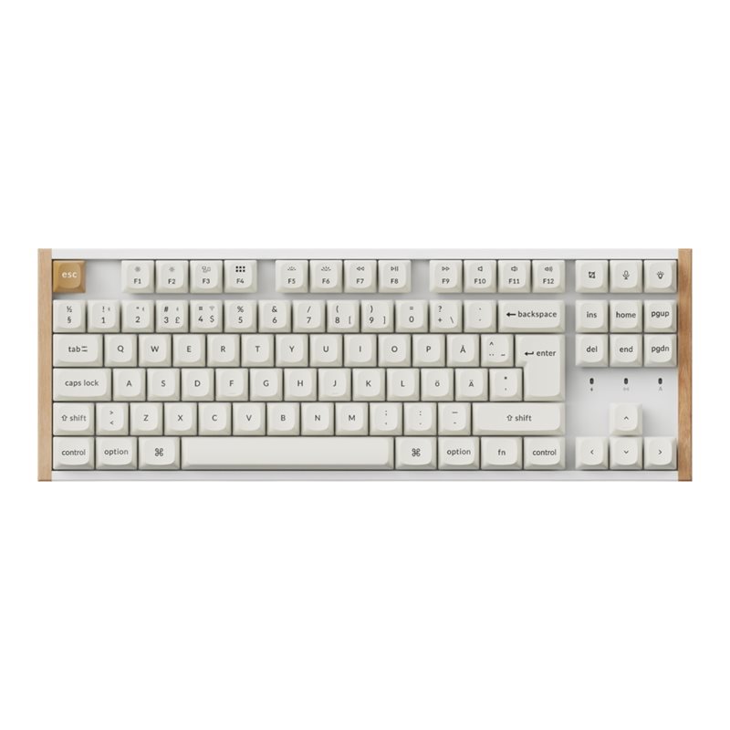 Keychron K8 HE SE, langaton mekaaninen näppäimistö, 80%, Gateron 2.0 Purple Magnetic Switch, valkoinen