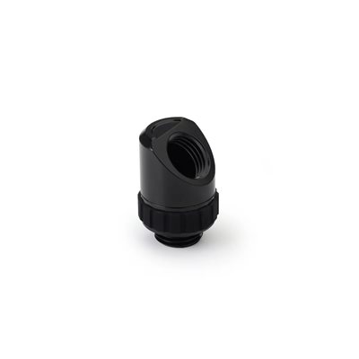 Alphacool Apex Grip Adapter 45°, OT/IT, G1/4, kierrettävä, musta