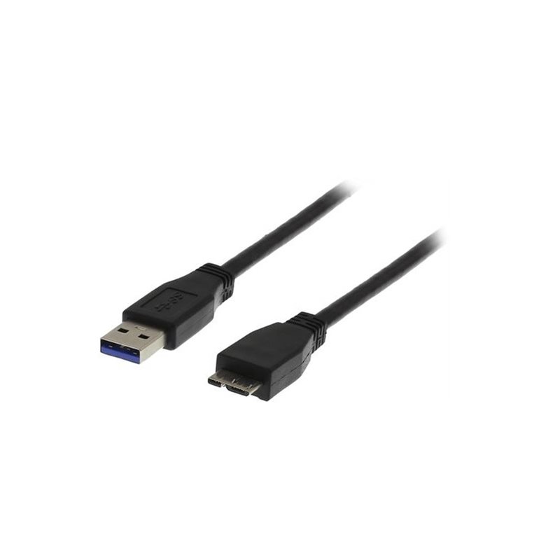 Deltaco USB 3.0 -kaapeli, Type-A uros -> Micro B uros, 0,5m, musta