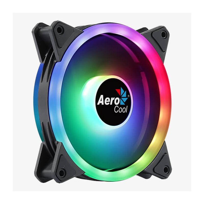 Aerocool Duo 12, 120mm ARGB-laitetuuletin, musta/läpikuultava