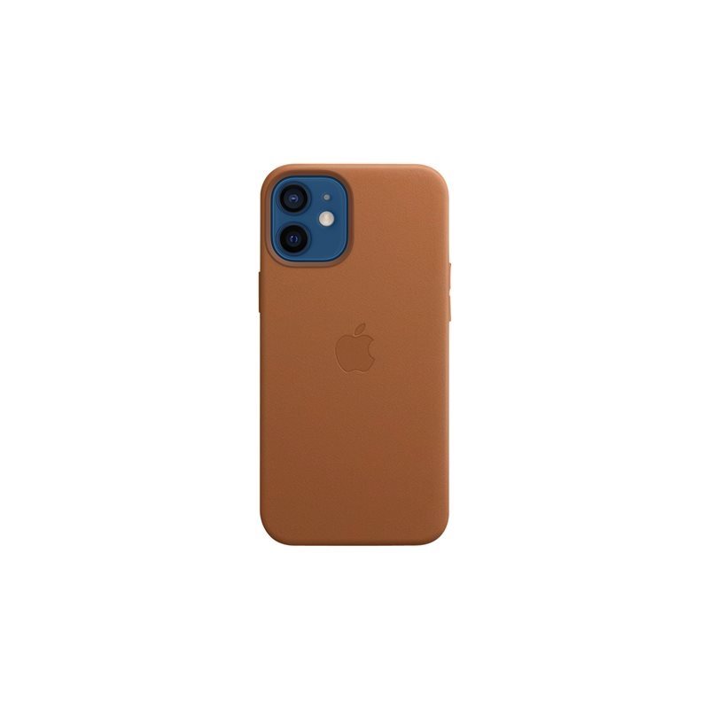 Apple Leather Case with MagSafe, nahkainen suojakuori, iPhone 12 mini, Saddle Brown