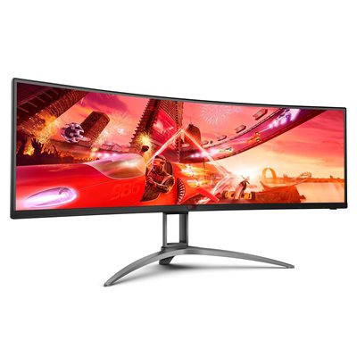 AOC 49" AGON AG493UCX2, 165Hz kaareva pelinäyttö, musta/tum.harmaa