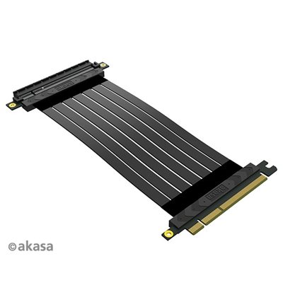Akasa (Outlet) RISER BLACK X2 Mark IV, PCIe 4.0 x16 riser-kaapeli, 200mm, musta