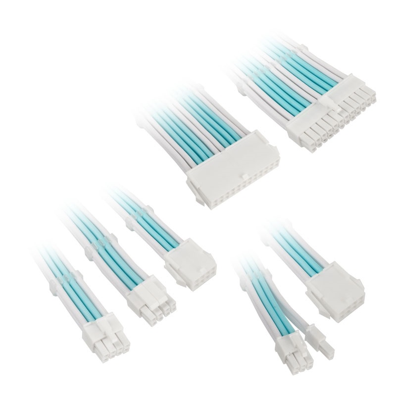 Kolink Core Adept Braided Cable Extension Kit -White/Powder Blue, jatkokaapelisarja (Tarjous! Norm. 41,90€)