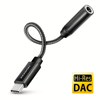 AXAGON USB-C - 3,5mm -ääniadapteri, Hi-Res DAC, 32bit 384kHz
