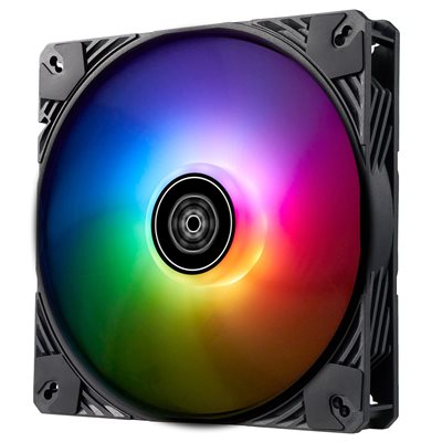 SilverStone Shark Force 140 ARGB, 140mm PWM-laitetuuletin, musta/läpikuultava