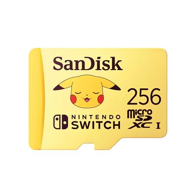 Sandisk 256GB Pokémon Pikachu, microSDXC -muistikortti, UHS-I, 100/90 MB/s