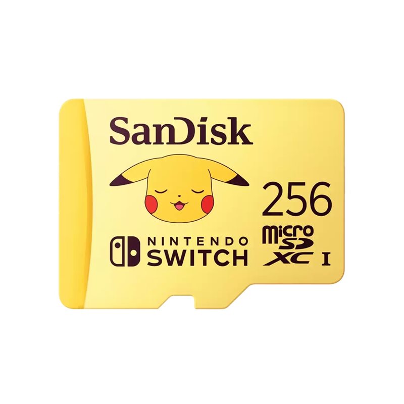 Sandisk 256GB Pokémon Pikachu, microSDXC -muistikortti, UHS-I, 100/90 MB/s
